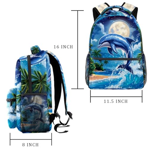 Sac à dos de voyage Night Moon au design multicolore original - 2