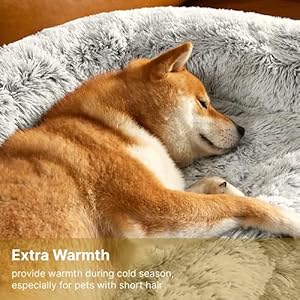   Codi-Dog-bed-for-Couch-Calming-Dog-Beds-for-Large-Dogs-Fluffy-Plush-Bed-for-Pets-Anti-Anxiety-Dog-Bed-with-Removable-Washable-Cover-for-Dogs-and-Cats-Light-Brown-41x37x6-inches