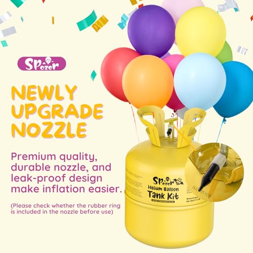 22L Helium Tank for Balloons At Home Helium Tank Kit Up To 100 Latex Balloons - Thumbnail 5