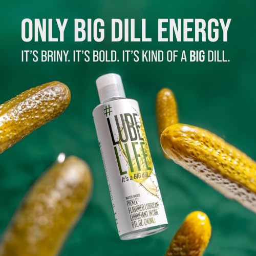 Image of LUBELIFE Dill Pickle Flavored Water Based Lube Personal Lubricant 8 fl oz