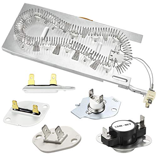 3387747 Dryer Heating Element Replacement Parts for Whirlpool Replaces AP6008281 PS11741416, with 279769 Dryer Thermal Cut Off Kit 8577274 Dryer Thermistor 3390719 3392519 Dryer Thermal Fuse by TOMOON