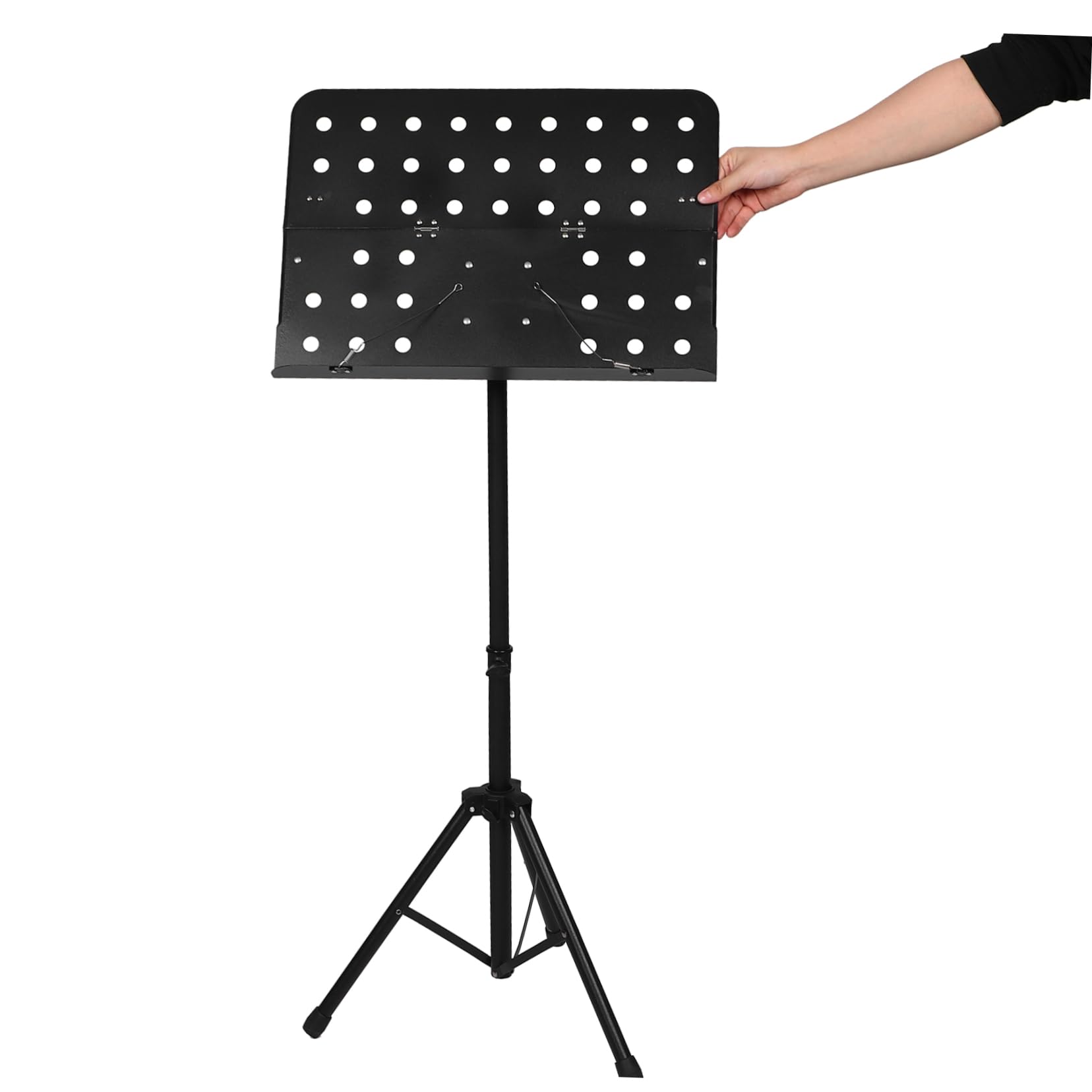 Toyvian Supporto per Spartiti Musicale Pieghevole e Regolabile in Altezza, Supporto Stabile in Plastica e Ferro, Portatile per Esibizioni e Viaggi