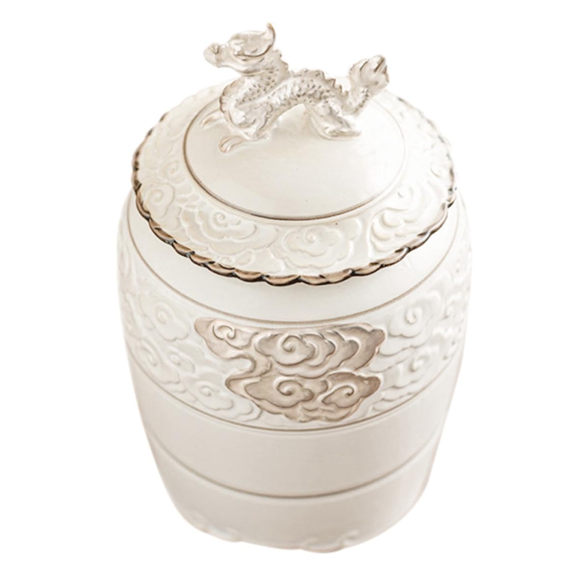 Operitacx Bote Decorativo para Almacenamiento de Té Suelto de Cerámica Capacidad de 500ml y Cierre Hermético Adecuado para Decoración del Hogar