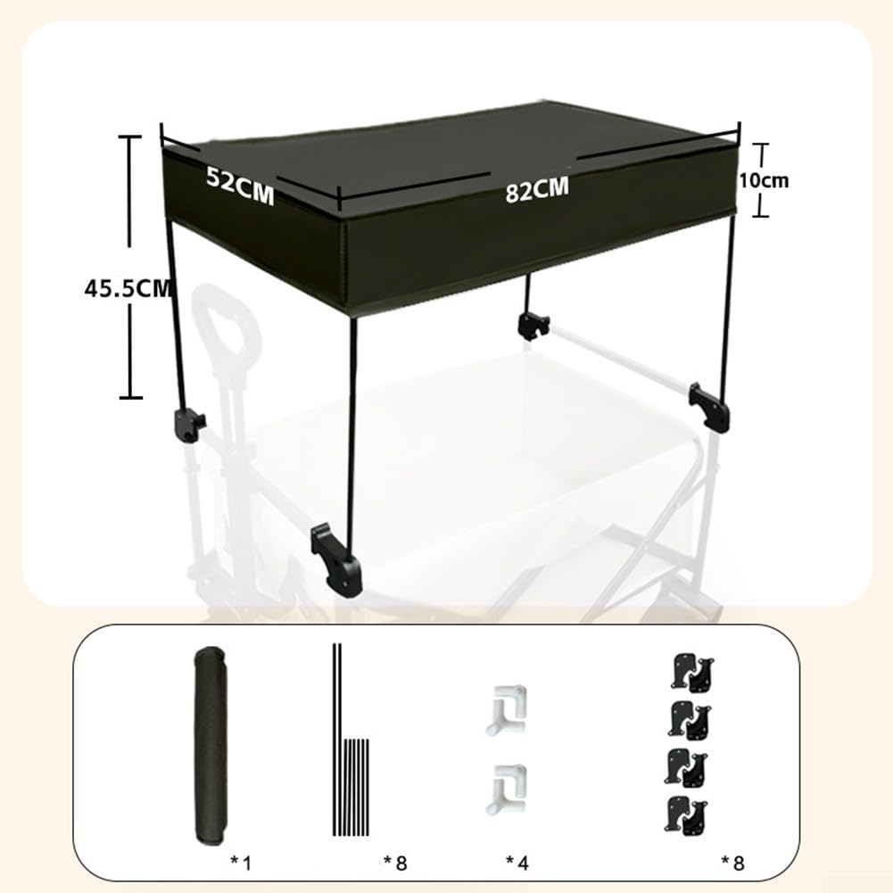 Universal Dach Für Bollerwagen - Abnehmbare Markise Aus 600D Oxford-Gewebe