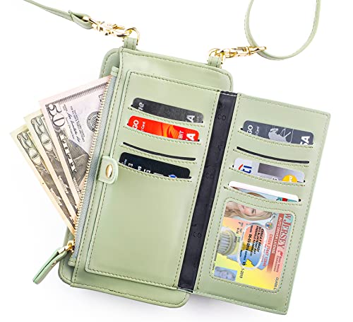 Image of Claasico Crossbody Phone Purse for Women - RFID Phone Case Wallet w /Magnetic Closure & Separate Zipper Pocket Crossbody Bag