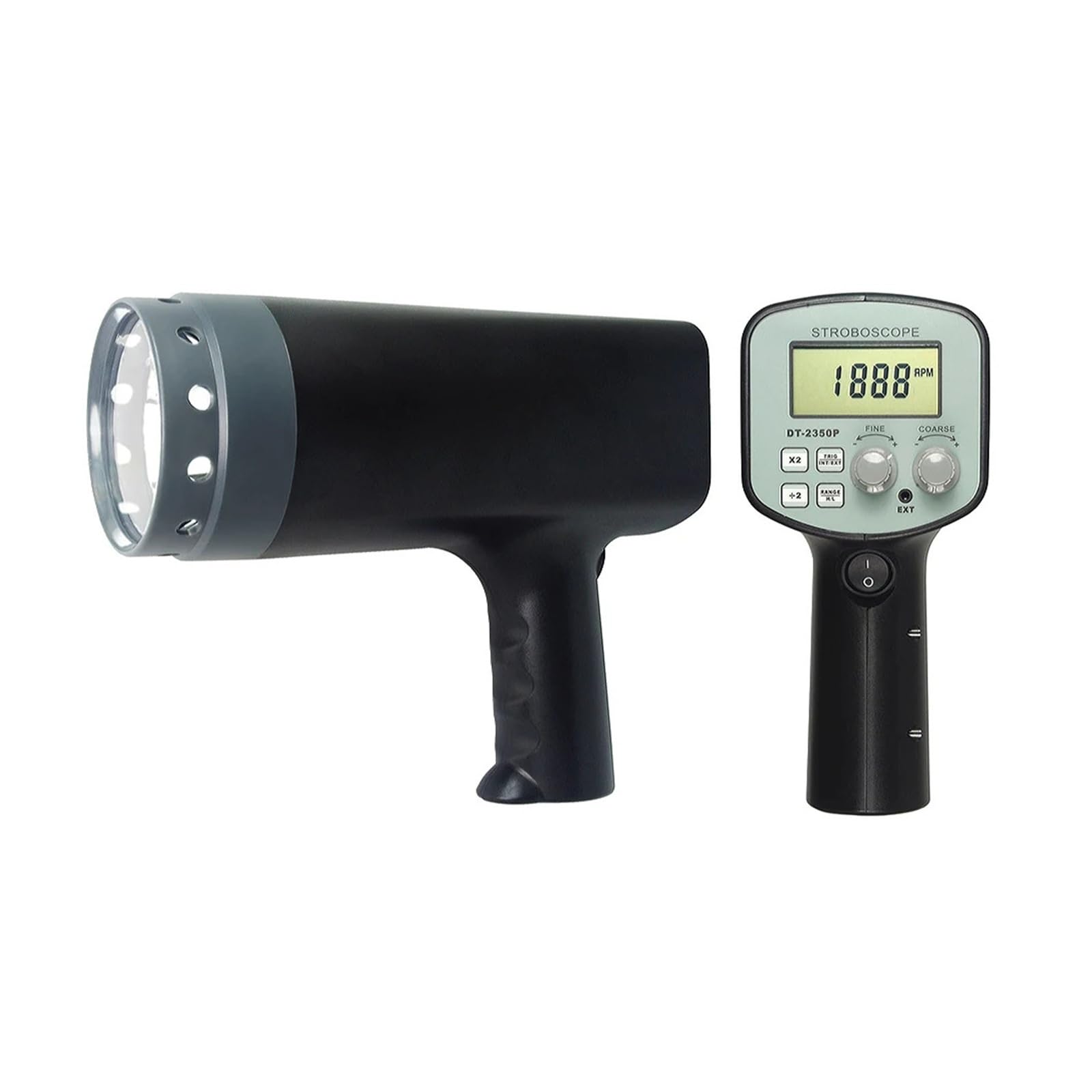 Probador estroboscópico digital, estroboscopio de mano, tacómetro de motor estroboscópico con flash LED sin contacto 50-40000FPM Observación en tiempo real(2350PA)
