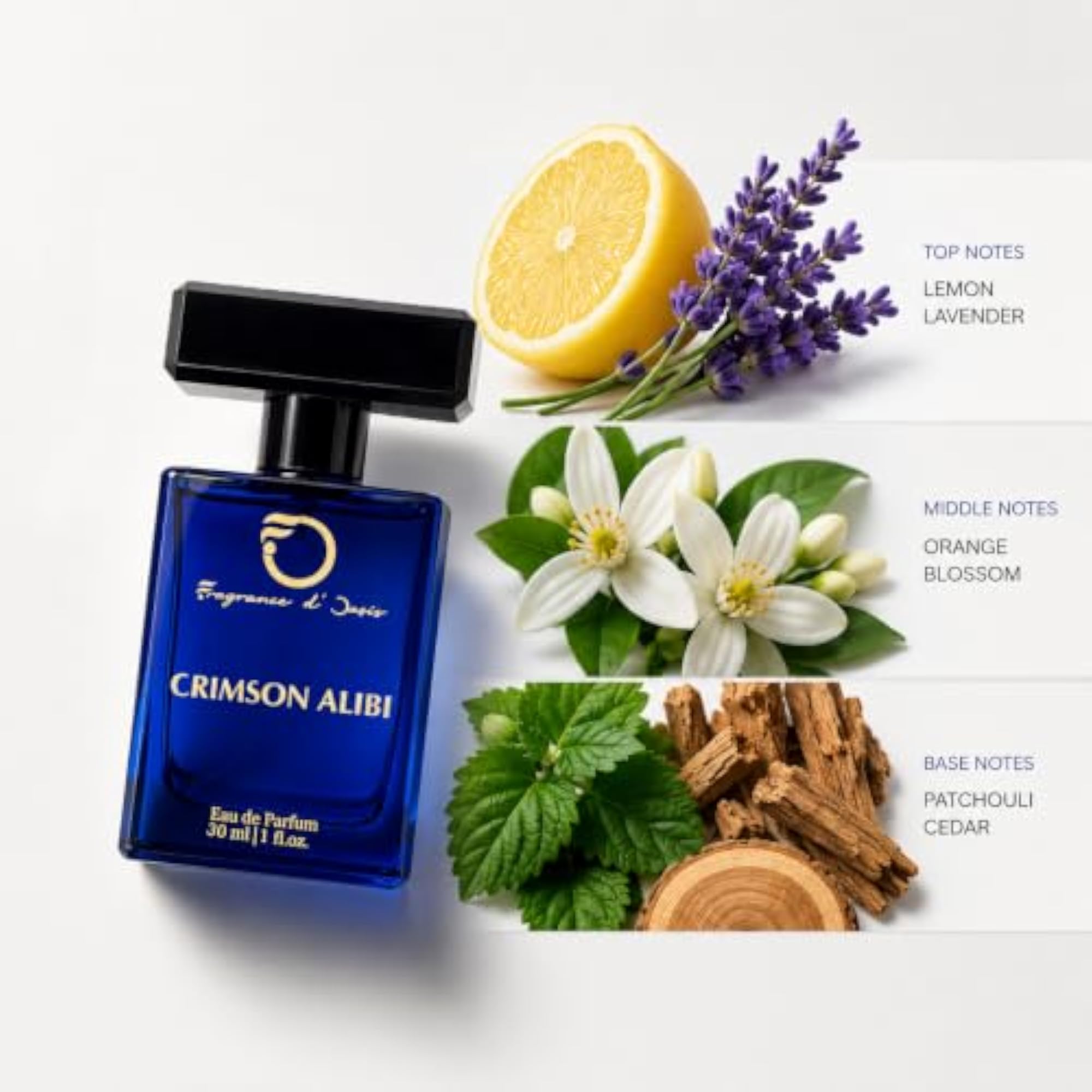 Crimson Alibi Long Lasting Parfum for Men, Floral