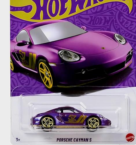 Image of ANVIT Toy Zone 1:64 HW Custom Pearl & Chrome Series Original HW Die-Cast Vehicle (Multicolor), Rare Collectible Edition (Porsche Cayman S)