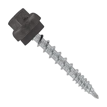 ST Fastening #10 x 1-1/2" ZXL Woodbinder Metal Roofing Screws Metal-to-Wood Charcoal Gray Pack of 250
