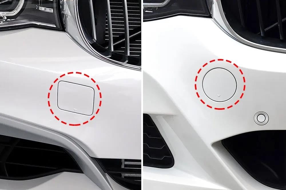 per B&MW F34 MCar Paraurti Anteriore Gancio Traino Tappo Copertura Nero per B&MW Serie 3 320 328 330 335i GT 2013-2020 51118061552 51117371845 Copertura per Gancio Traino(Model A White)