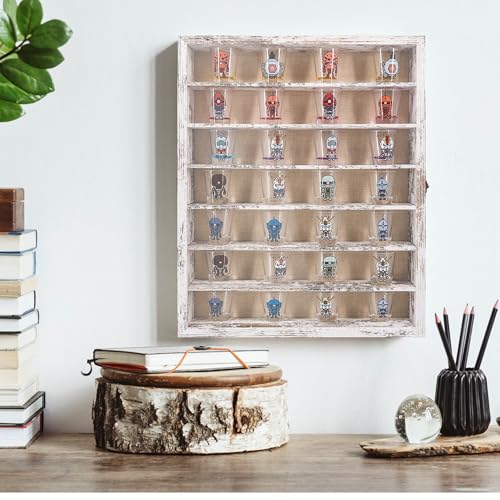 Image of FramePro Shadow Box Frame Display Case 16x20 with Removable Shelves, Deep Memory Box Trinket Knick Knack Shelf Cabinet for Collector, Keepsake Coins Military Medals Wedding Flowers White