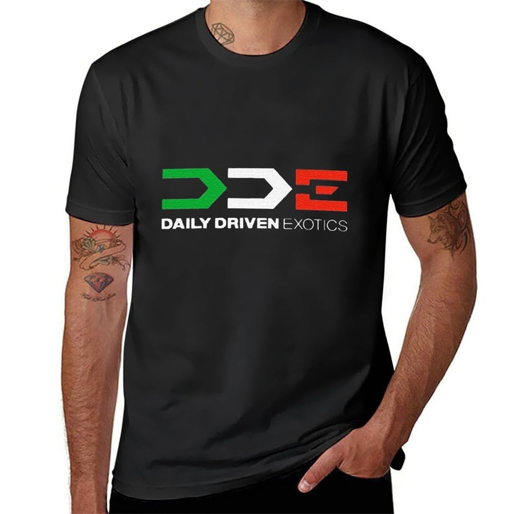 DDE Daily Driven Exotics T-Shirt Summer Tops Sports Fan t-Shirts Men's Clothing Black XL