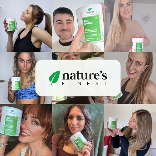 Nature's Finest BIO Detox Superfood Mix - Pulver zur Entgiftung des Körpers mit Hohem Protein, Ballaststoff, Eisen und Vitamin C - Vegan, 125 g