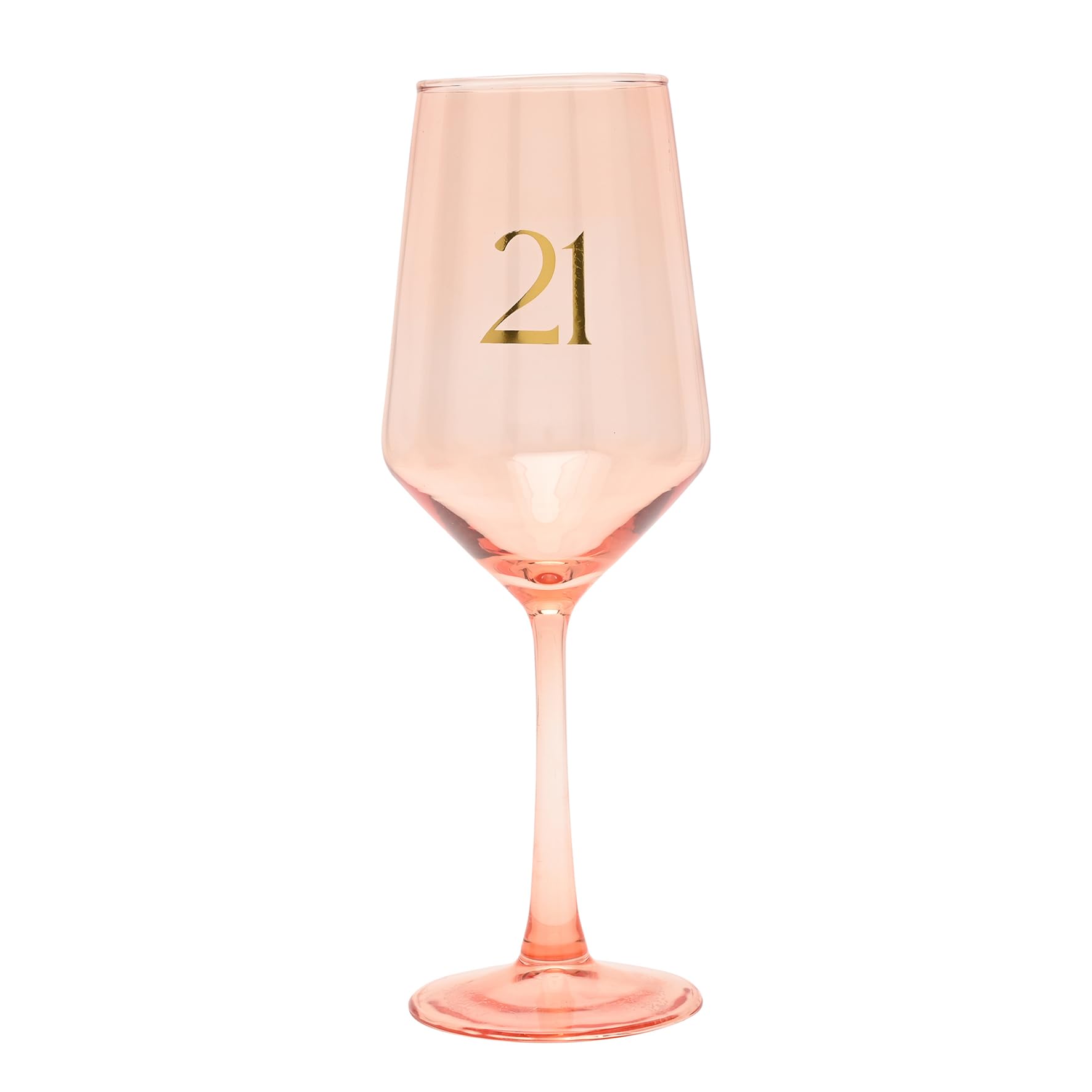 Widdop and Co Confetti 21st Birthday Wine Glass – Orange