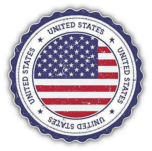 United States of America Flag Grunge Rubber Stamp Round Metal 0.75" Lapel Pin Hat Shirt Pin Tie Tack Pinback2