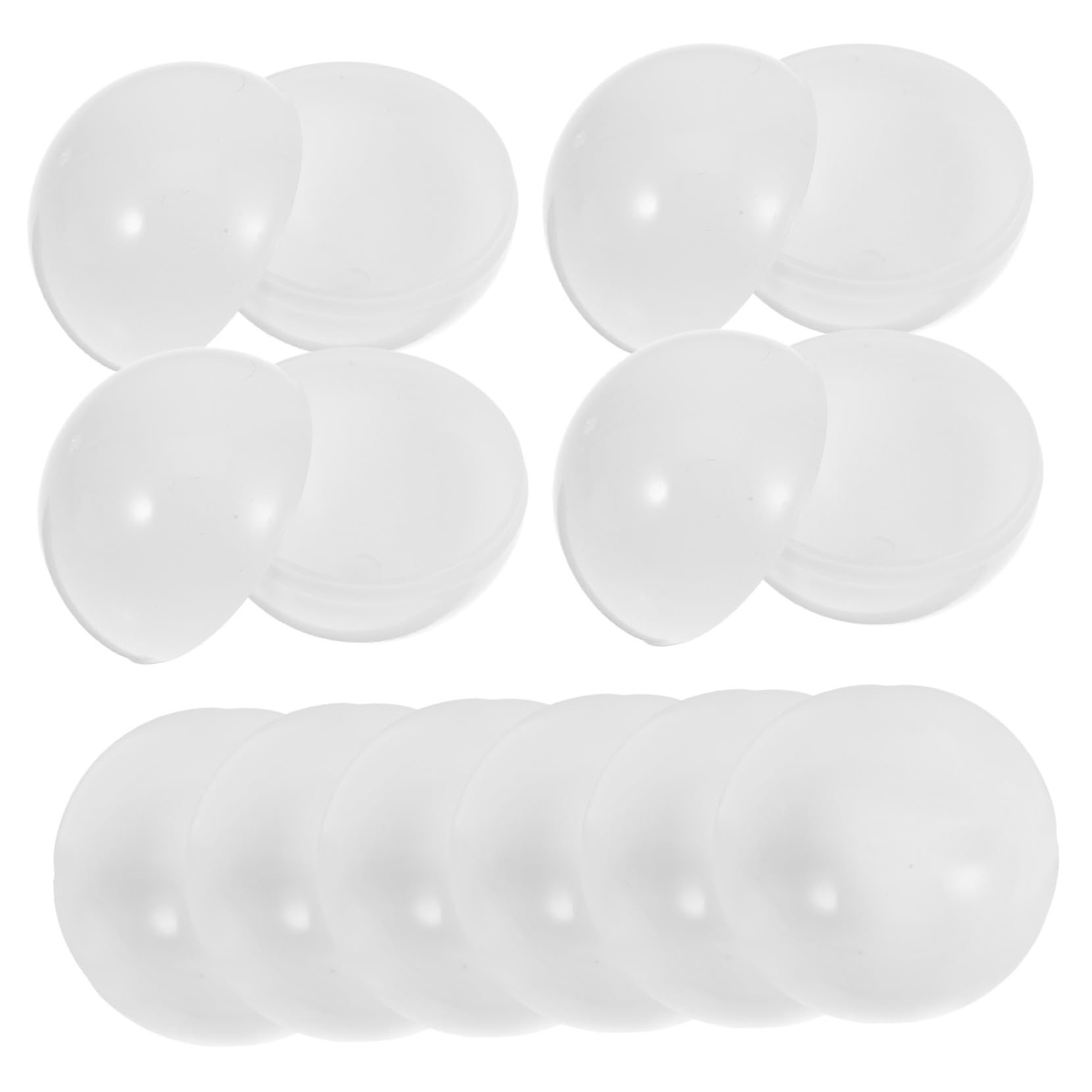 ERINGOGO Fillable Bingo Balls 30pcs Round Balls White for Party Game Raffle Drawing Openable Design Bright Colors Reusable