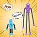Pop Tubes Robot Fidget Toys for Kids, 2Pack Fidget Pop Telescopic Suction Cup Toy for Stress and Anxiety Relief, Novelty Stocking Stuffers for Toddles, Teens (2Pack Robot)