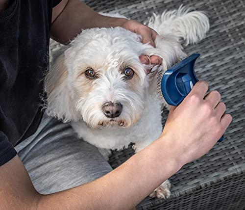 Mikki Slicker-Bürste zum Glätten von Hunde- und Welpenfell, auch bei Fellwechsel, für Pudel-Kreuzungen wie Cockapoos, Labradoodles, Cavapoos, Maltipoos und Golden Doodles