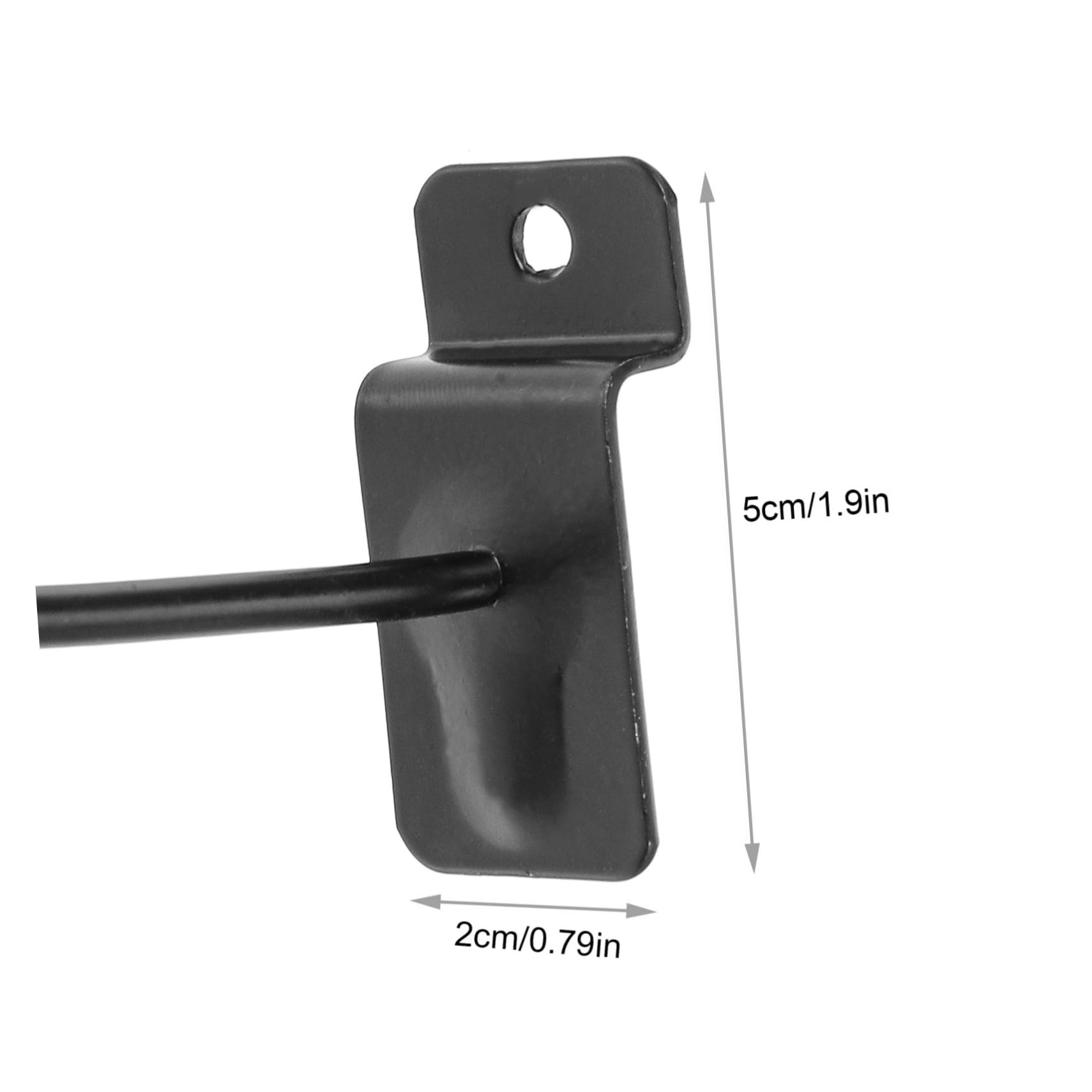 50 Pezzi Ganci in Ferro Nero per Pannello Forato, Resistenti alla Ruggine, per Appendere Gioielli e Utensili Sul Pannello Portautensili