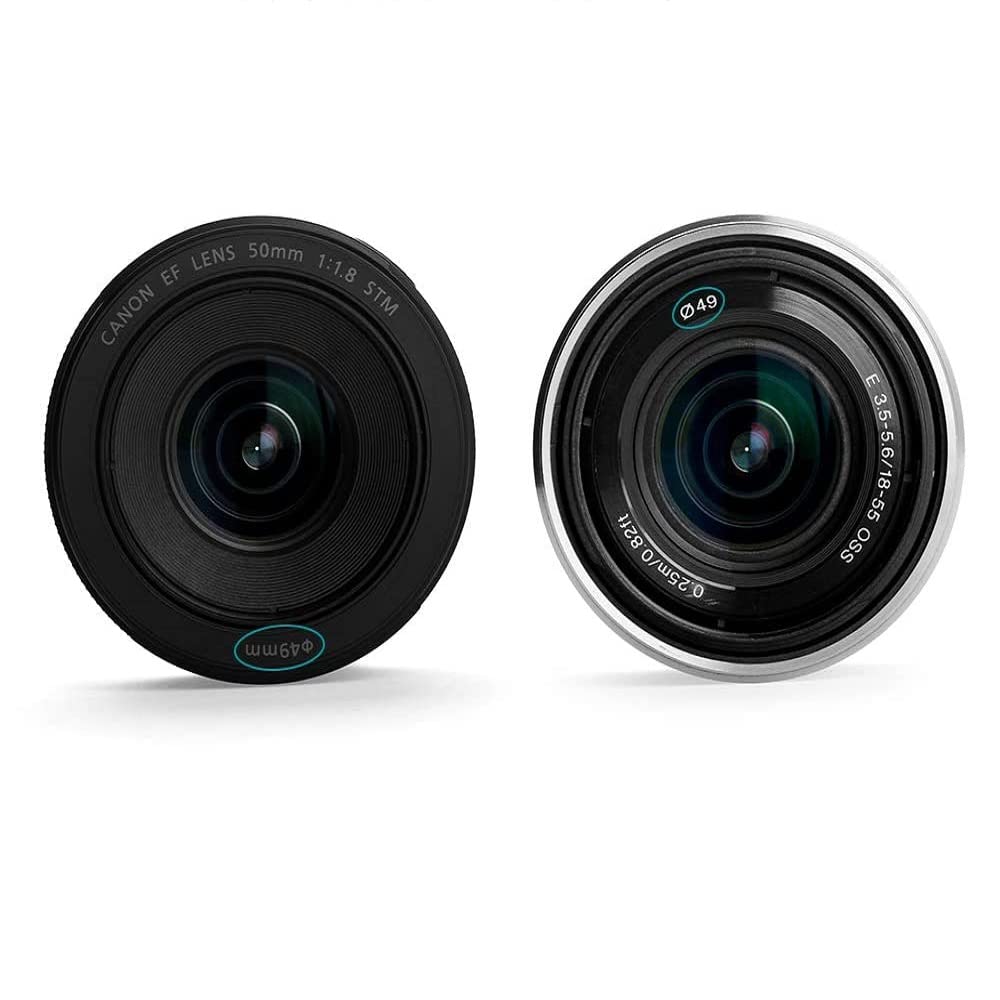 CABLEPELADO Paraluce per Obiettivo 49 mm | Cappuccio per Obiettivo 49 mm | Paraluce a Tulipano | Compatibile con Canon, Nikon, ecc. | Adatto per 49 mm