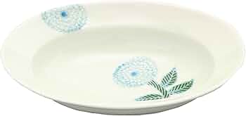 Amazon｜波佐見焼 勲山窯 色彩ダリア 楕円鉢 (小) 青 14-037｜飯碗
