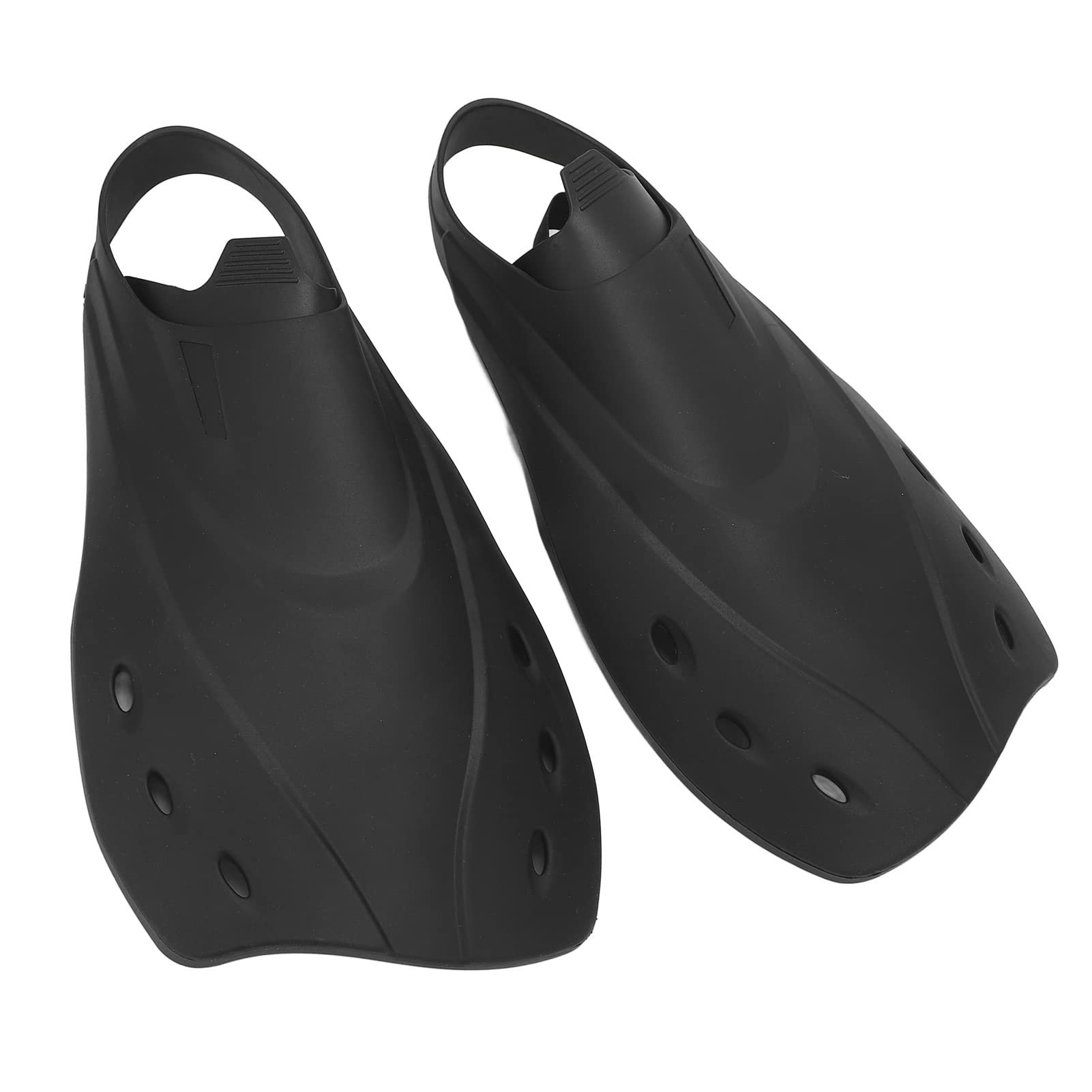2Pcs Short Fins Smoother Edges Drain Hole Design Moderate Softn TPR Swimming Fins for Diving These Short Fins the Innovative Potential Irritation Kee Your Happy