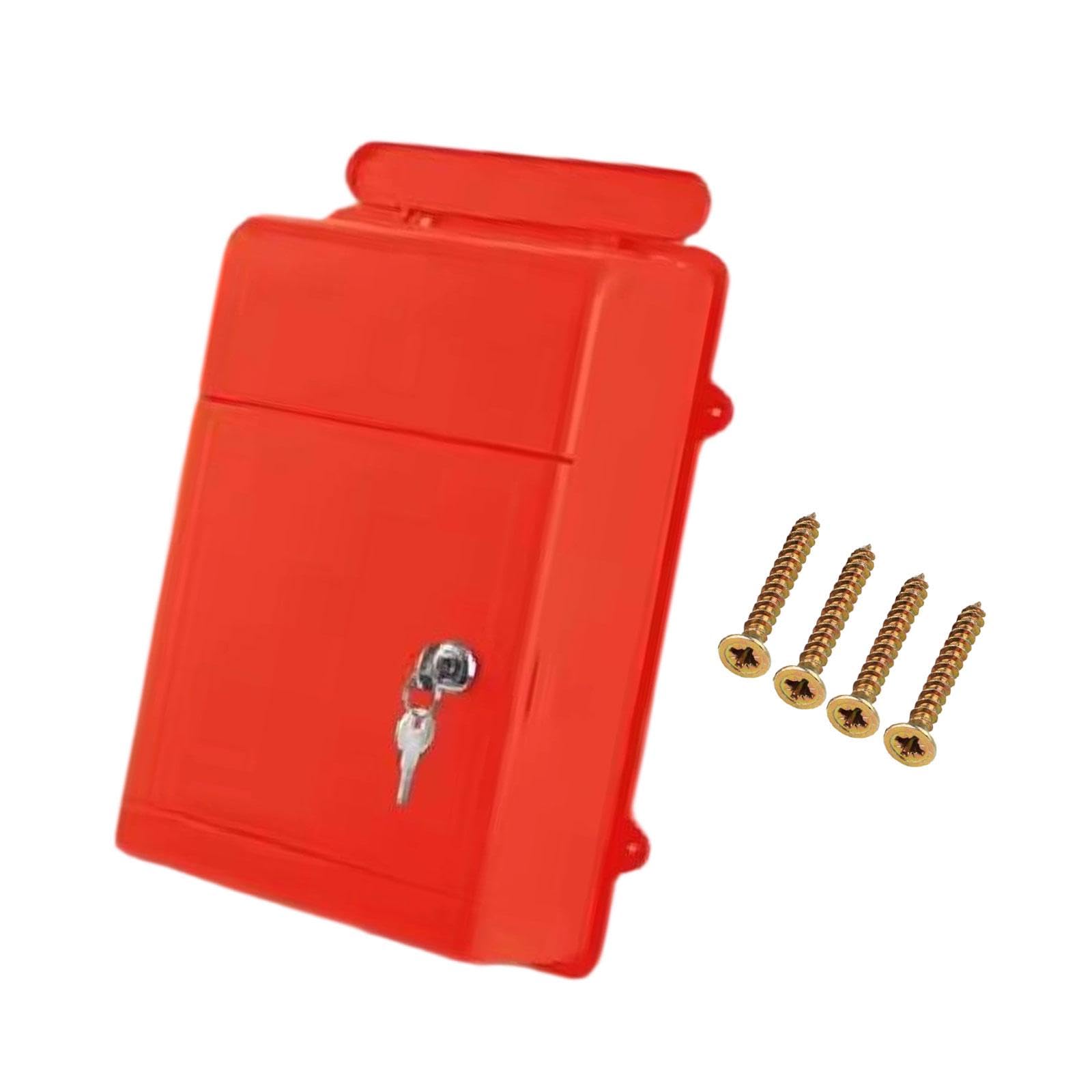 Bnf® Wall Mounted Mailbox Wide Opening Collection Box for Cards Newspapers School Red|Home & Garden-image-48