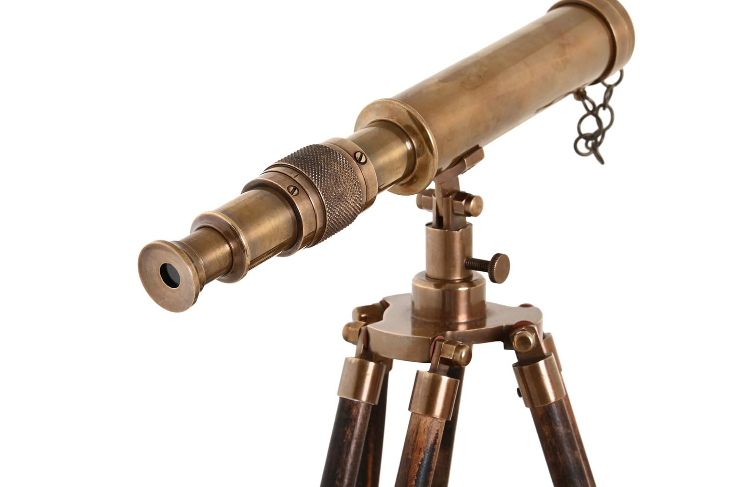 TELESCOPIO LATON MANGO 24X24X40 DESGASTADO MARRON