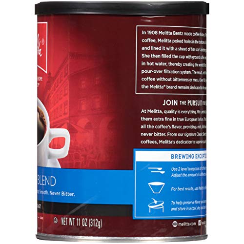 Melitta Coffee Medium Roast Extra Fine Grind Can, Classic Blend, 11 Ounce #TOP2