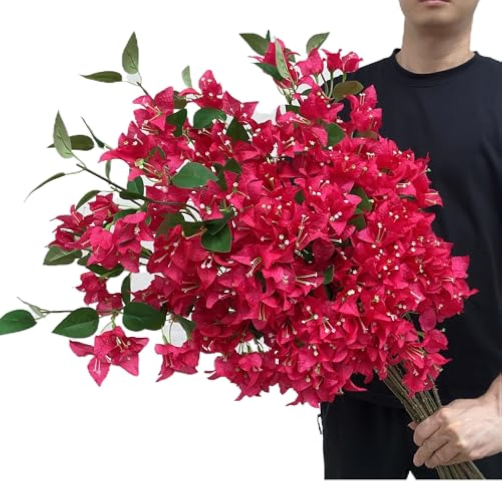 Pack of 12 Silk Bougainvillea Branches Artificial Flowers