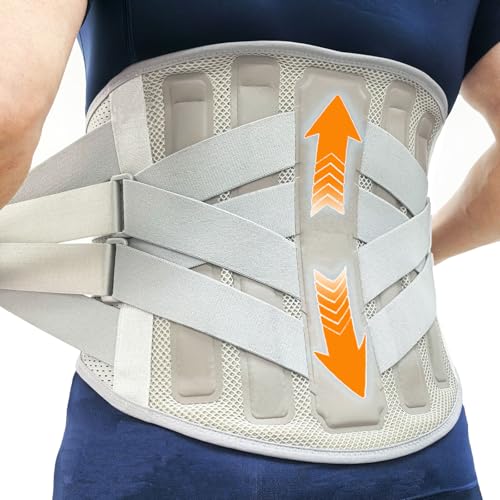 TESETON Back Brace for Lower Back Pain Men Women,Lumbar Support Belt with 3-Layer Adjustable...