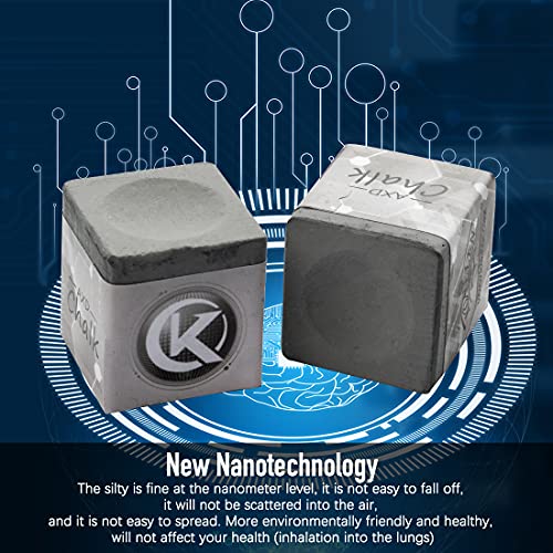 Konllen Billiards Chalk Professional Chalk Nano Technology Tournament Dedicated For National Billiards Players（Outstanding Performance,Reduce Miscue,Durable,Low Deflection） #TOP6