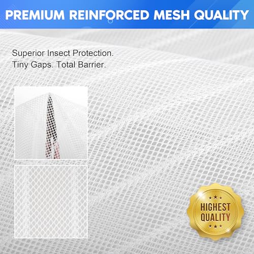 Image of METAONLY Magnetic Screen Door Mesh, Works for Patio, Sliding Door, Keeps Bug Mosquito Out, Fresh Air Flow, Fits 31 inch x 81 inch Door - Curtain Size 33 inch x 83 inch, Black Frame White Veil