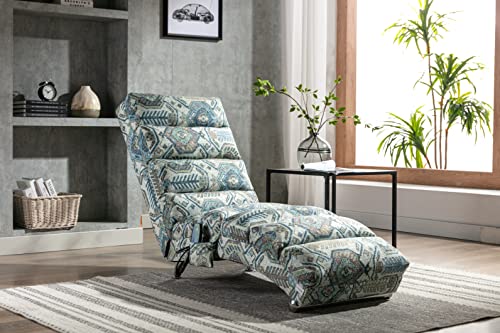 Chaise Lounge Indoor Chair, Electric Recliner Chair, Modern Long Lounger, Upholstered Lounge Sofa for Office or Living Room (Rug Flower//Linen#) Chaise Lounge Indoor Chair, Electric Recliner Chair, Modern Long Lounger, Upholstered Lounge Sofa for Office or Living Room (Rug Flower//Linen#)