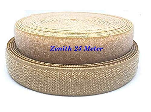 Zenith Hook & Loop Fastener Tape, 25 Meter, 1 inch, Haberdashery and 2 Measuring Tapes (25 mm Width Beige Skin Color) - Pack of 25 m  Zenith Hook and Loop fastener Tape, 25 Meter, 1 inch , Haberdashery and 2 Measuring Tapes (28 mm Width, White) - Pack of 25 m