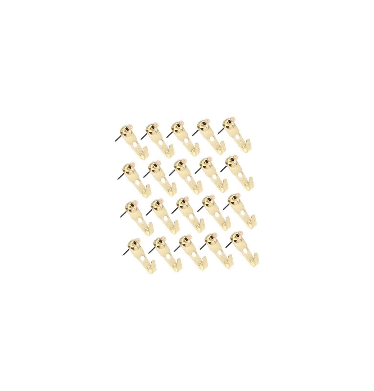 FGJsfhrDTU Picture Hanging Hooks, 30 Pcs Golden 3x1x0.9cm