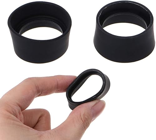 Miniatura 7 de 2 piezas de protección ocular de goma suave 1.142-1.181 in protectores de ojos copas cubiertas para oculares de microscopio binocular tapas negras.
