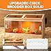 Large Drawers Brooder Box for Chicks Wooden Chicken Brooder Box, with 3 Heating Lamp,Smart Thermostat,Thermometer,Pre-Drilled Holes, 31.5 X 15.75 X 18.1 inches, Ducks, Quails, Hamsters