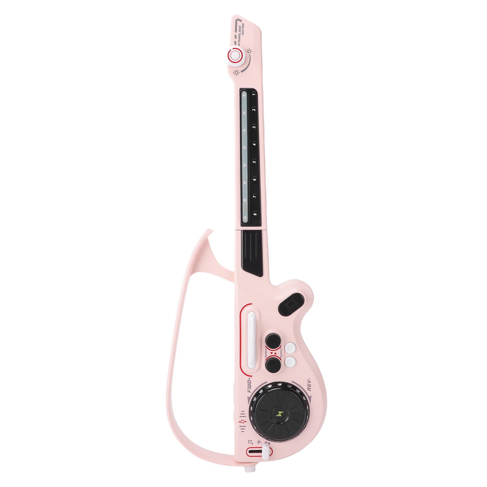 Zabawkowy instrument muzyczny dla dzieci z gitarą i składaną konstrukcją Bluetooth bez strun (Różowy)