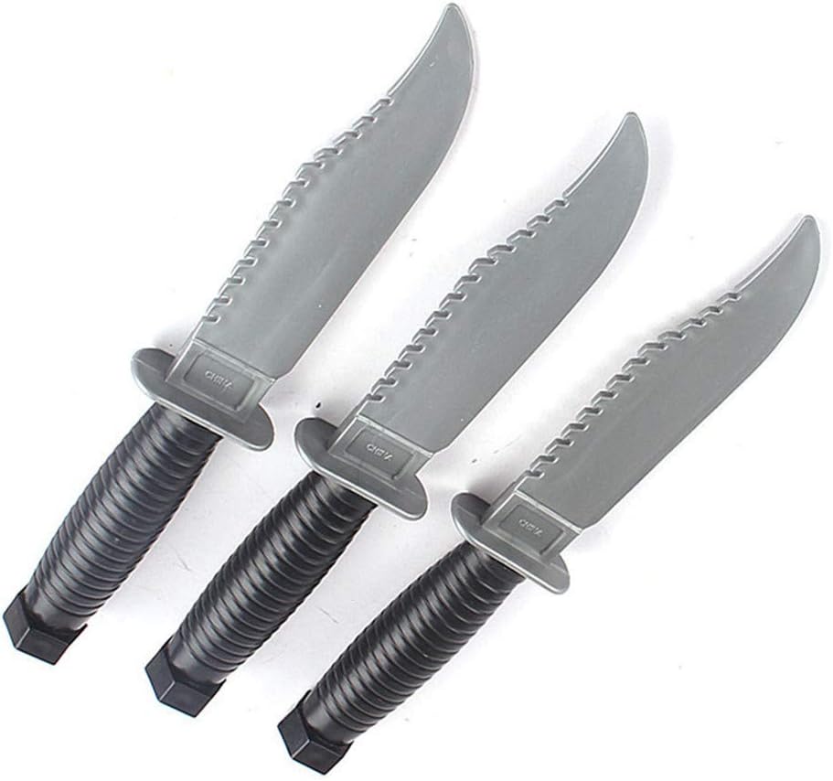Wendy Mall 3pcs Plastic Knife Toy Train Swords Halloween Costume Party Props Simulation Plastic Sword Toy for Training Gifts New Year Gifts