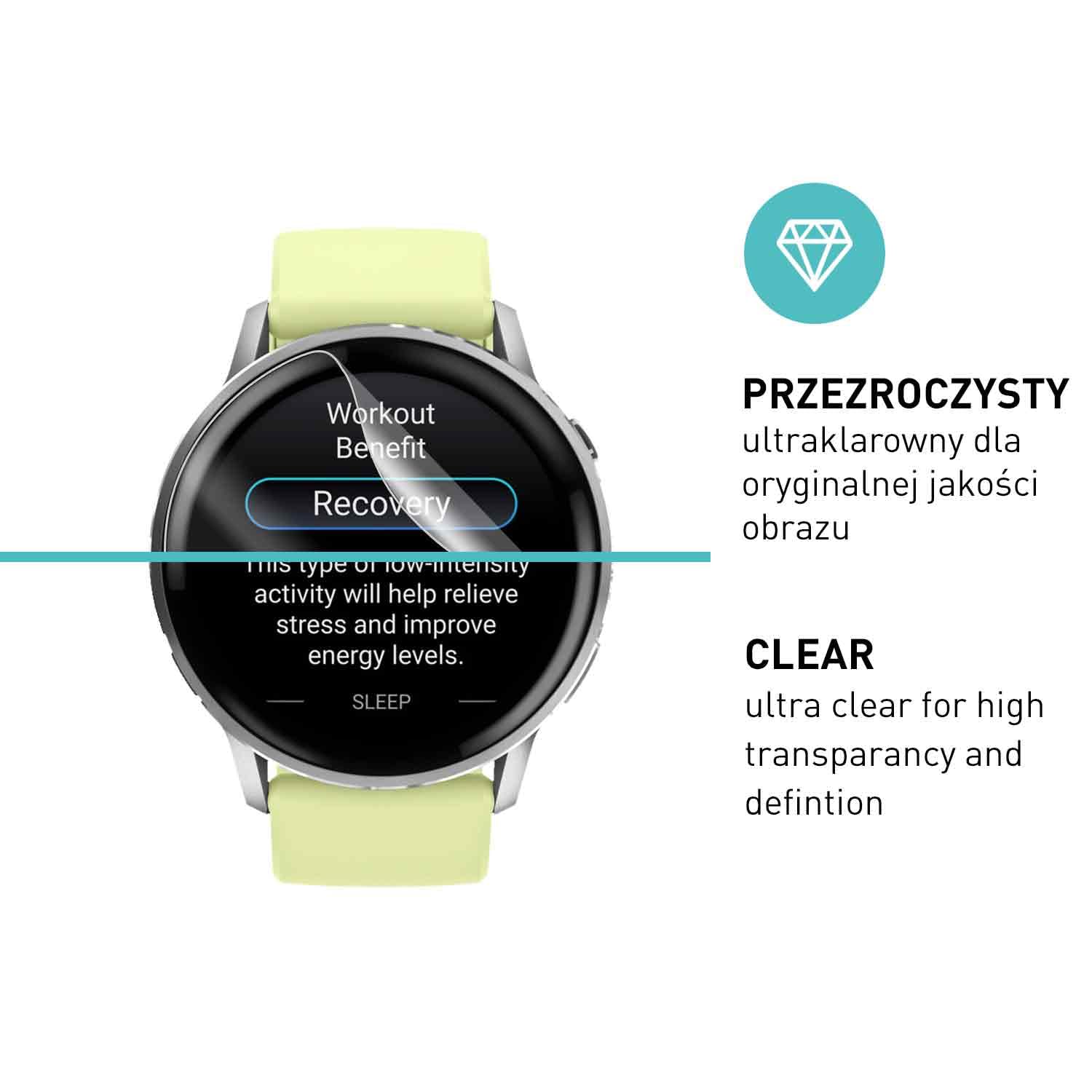 smartect TPU Ochraniacz Ekranu 3 Sztuki dla Garmin Venu 4 45 mm | Folia Ochronna Anti-Zarysowania, Ultra-przezroczysta, Bez Pęcherzyków, Anti-Odciski Palców, Przyjazna dla Etui