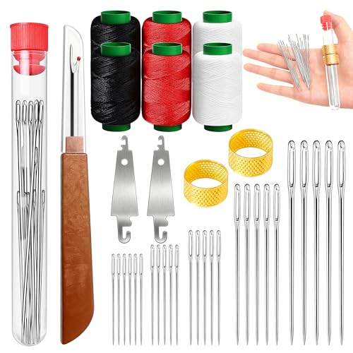 Opiniones de Agujas para coser a mano los 5 mejores. 43 Kit de agujas de coser de acero para ojos grandes, agujas de coser de acero inoxidable, kit de agujas de coser de acero inoxidable, agujas de acero para coser a mano, kit de...