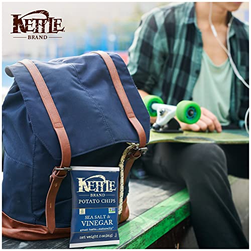 Image of Kettle Brand Potato Chips, Salt & Vinegar Kettle Chips, Snack Bag, 2 Oz