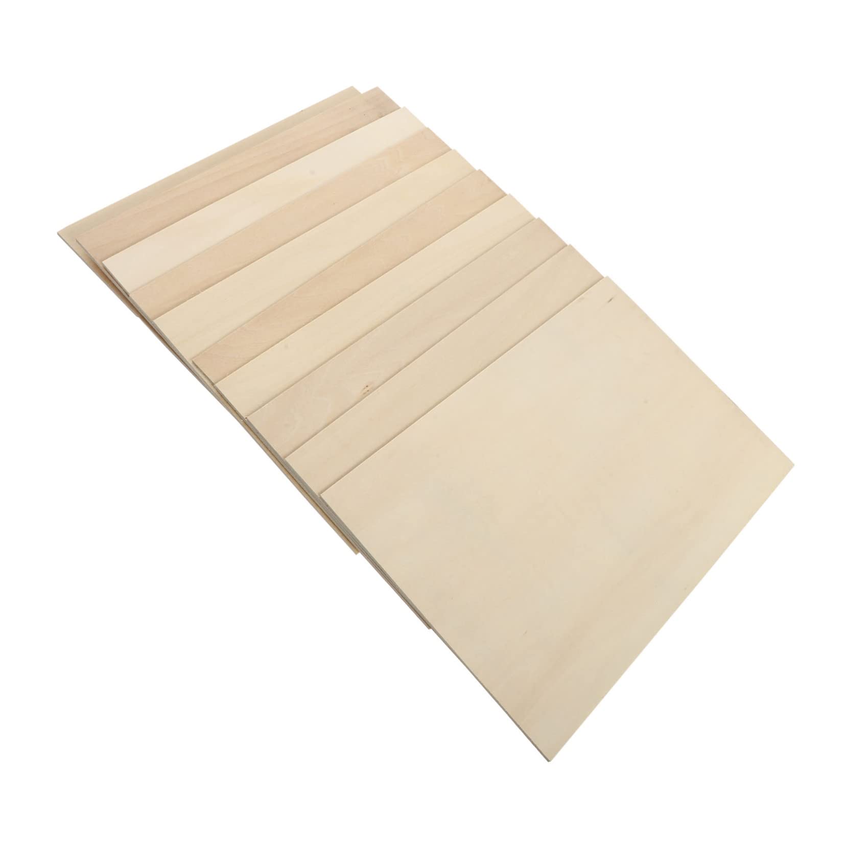 10 Pezzi Pannelli in Legno di Tiglio per Modellismo e Diy, Leggeri e Naturali, per Pittura e Pirografia