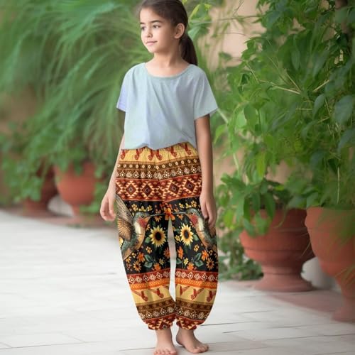 Kids Harem Pants Loose Lightweight Long Bloomers Girls Yoga Trousers Bohe Beach Pants Baggy Hiphop Activewear4