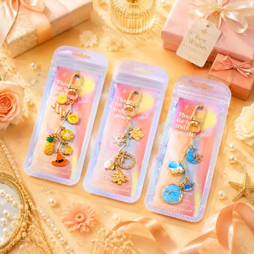 Image of Wurosi 32pcs Paperclip Keychain Making Kit,Key Ring Swivel Snap Hook Chains