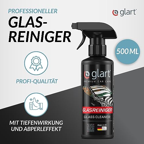 Glart 45GR Auto Glasreiniger Spray – 500 ml streifenfreier Scheibenreiniger mit Abperleffekt für Windschutzscheibe, Spiegel, Fenster, Scheiben – Auto Innen- & Außenreinigung – Made in Germany
