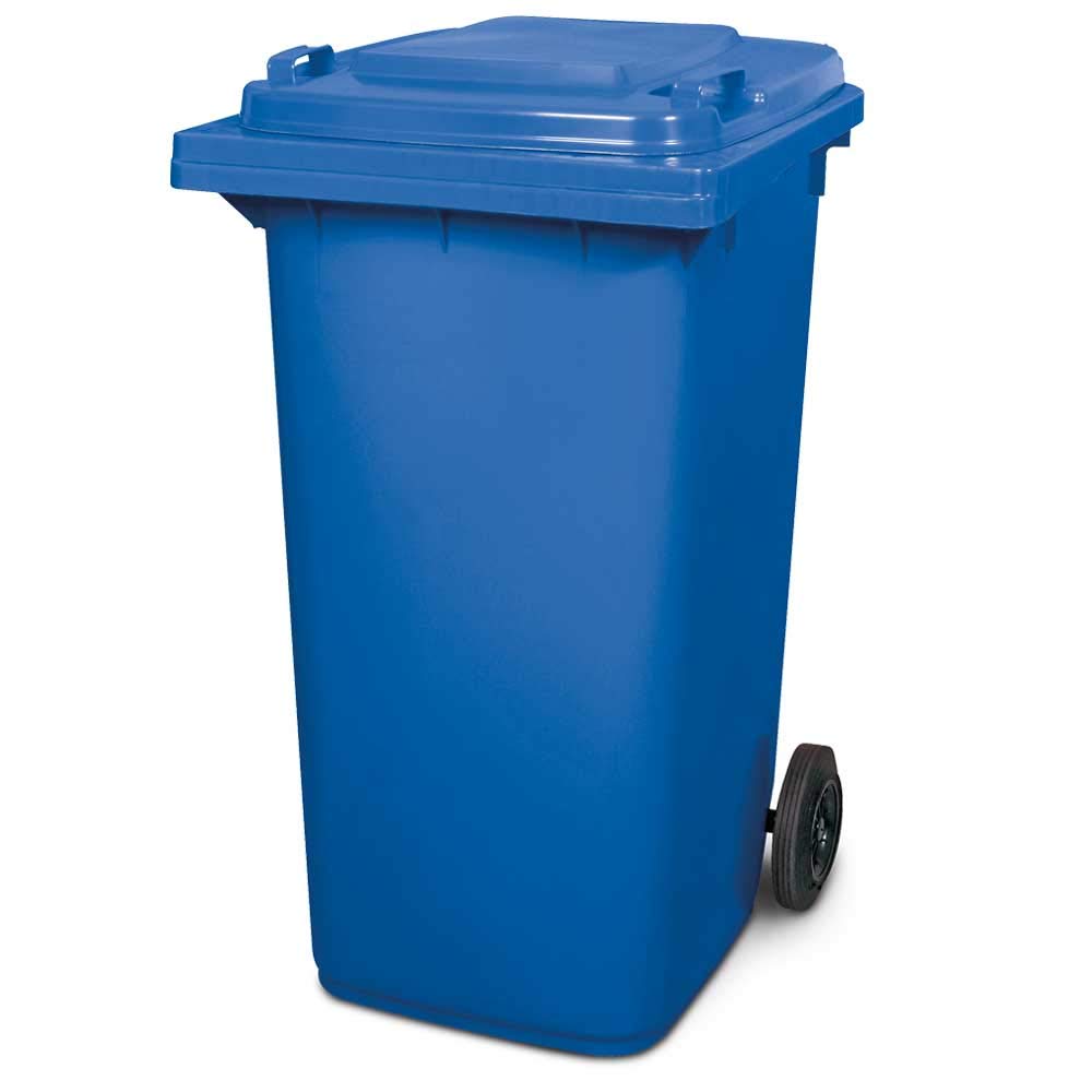 BRB Müllbehälter, Inhalt 240 Liter, HxBxT 1075 x 580 x 730 mm (blau)