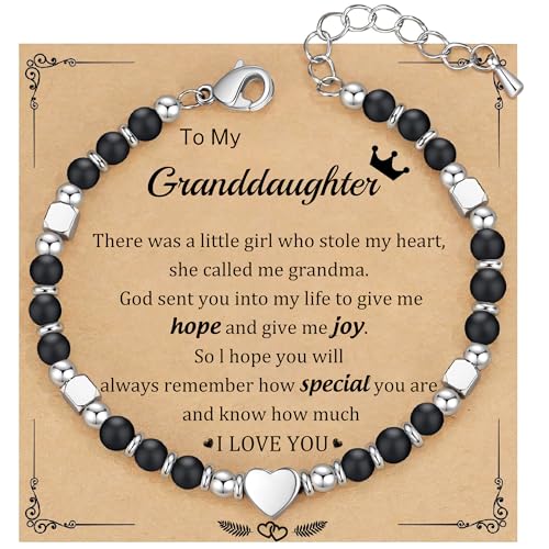 Christmas Gifts for Women, Stocking Stuffers for Teens Beaded Bracelets for Women Gifts for Mom Christmas Gift Mothers Day Gift for Grandma Daughter Bonus Mom Nature Stone Bead Bracelet Graduation Jewelry for Her 2026