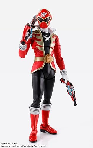 Miniatura 7 de BANDAI NAMCO Entertainment S.H. Figuarts (Shinkocchou Seihou) Pirata Sentai Gokai Rojo, Aprox. 5.7 pulgadas (5.709 in), PVC y ABS Figura de acción